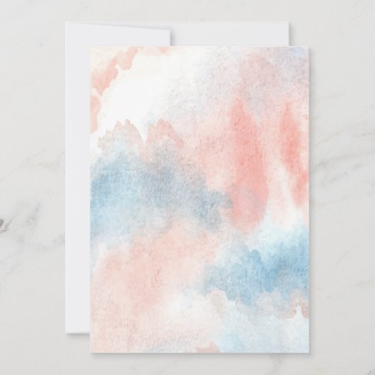 かわいい動物、水彩赤ちゃんシャワー招待状 招待状 (裏面)