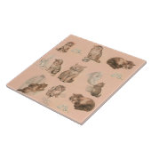 かわいい動物/猫とネズミの物語/ピンク タイル (側面)