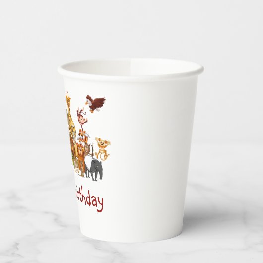 かわいい動物 紙コップ (左)