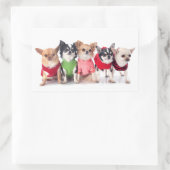 かわいい動物 長方形シール (バッグ)