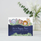 かわいい動物 | 電車のエンジン写真テーマ ポストカード (スタンド正面)