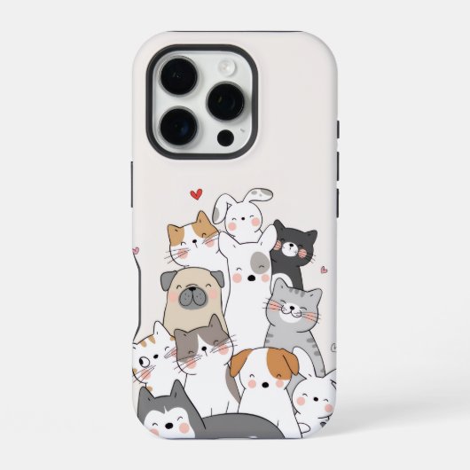 かわいい動物 iPhoneケース (裏面)