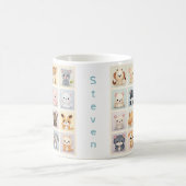 かわいい動物i子供たち名前をカスタムするコーヒーマグ コーヒーマグカップ (中央)