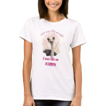 かわいい動物Tシャツ、面白いダチョウTシャツ