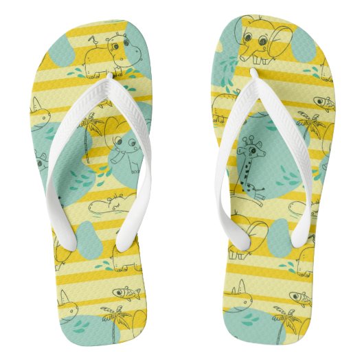 かわいい動遊物の水2 ビーチサンダル (フットベッド)