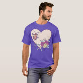 かわいい匂いの虫絵 – 虫とハート Tシャツ (正面フル)