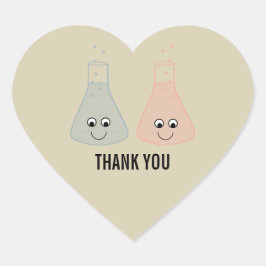 かわいい化学ありがとうステッカー ハートシール