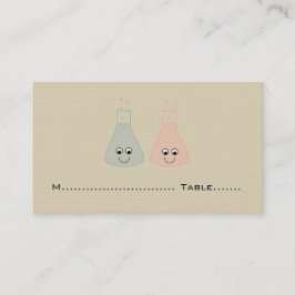 かわいい化学結婚の座席表 プレイスカード