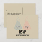 かわいい化学RSVPポストカード インビテーションポストカード (正面/裏面)
