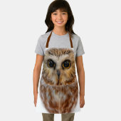 かわいい北のこぎりフクロウ エプロン (インサイチュ)