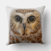 かわいい北のこぎりフクロウ クッション (裏面)