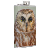 かわいい北のこぎりフクロウ フラスク (右)
