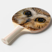 かわいい北のこぎりフクロウ 卓球ラケット (正面アングル)