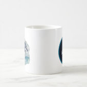 かわいい北極のクジラ好きな人たちにモノグラムを コーヒーマグカップ (中央)