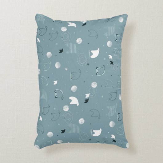 かわいい北極を表示するパターン アクセントクッション (正面(垂直))