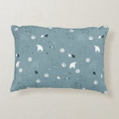 かわいい北極を表示するパターン アクセントクッション (裏面)