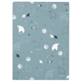 かわいい北極を表示するパターン クリップボード (裏面)