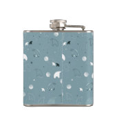 かわいい北極を表示するパターン フラスク (裏面)