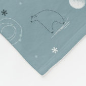 かわいい北極を表示するパターン フリースブランケット (角)