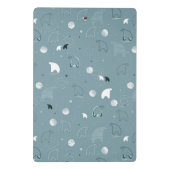 かわいい北極を表示するパターン ミニクリップボード (裏面)