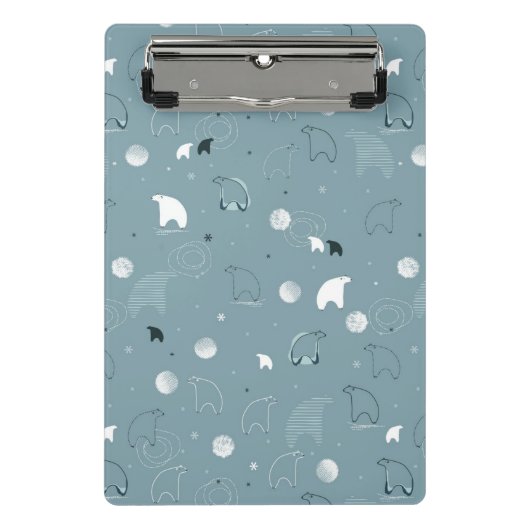 かわいい北極を表示するパターン ミニクリップボード (正面)