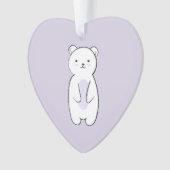 かわいい北極クマのイラスト オーナメント (正面)