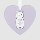 かわいい北極クマのイラスト オーナメント (正面)