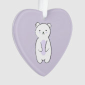 かわいい北極クマのイラスト オーナメント (正面)