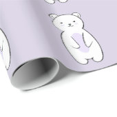 かわいい北極クマのイラスト ラッピングペーパー (ロールコーナー)