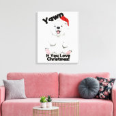 かわいい北極クマのクリスマスカンヴァス壁飾り キャンバスプリント (インサイチュ (リビング))