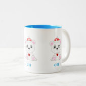 かわいい北極クマの漫画 ツートーンマグカップ (正面右)