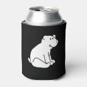 かわいい北極クマの絵 - 動物愛好家 缶クーラー (缶正面)
