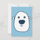 かわいい北極クマ "クールでいてくれてありがとう" サンキューメッセージ サンキューカード (裏面)