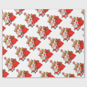 かわいい北極サンタカスタム紙 ラッピングペーパー (フラット)