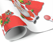 かわいい北極サンタカスタム紙 ラッピングペーパー (ロールコーナー)