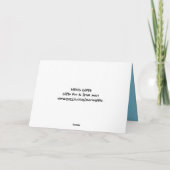 かわいい北極ペンギンとハート シーズンカード (裏面)