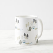 かわいい北極冬の動物 コーヒーマグカップ (正面右)