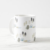 かわいい北極冬の動物 コーヒーマグカップ (正面左)