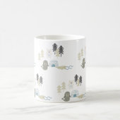 かわいい北極冬の動物 コーヒーマグカップ (中央)