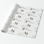 かわいい北極冬の動物 ラッピングペーパー (アンロールド)