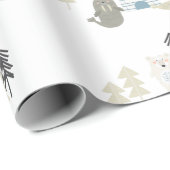 かわいい北極冬の動物 ラッピングペーパー (ロールコーナー)