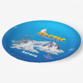 かわいい北極動物名前をカスタムする        ペーパープレート (アングル)