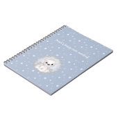 かわいい北極熊の冬をテーマにしたノートブックをカスタマイズ ノートブック (左側)