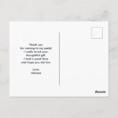 かわいい北極狐の雪のありがとうございます ポストカード (裏面)