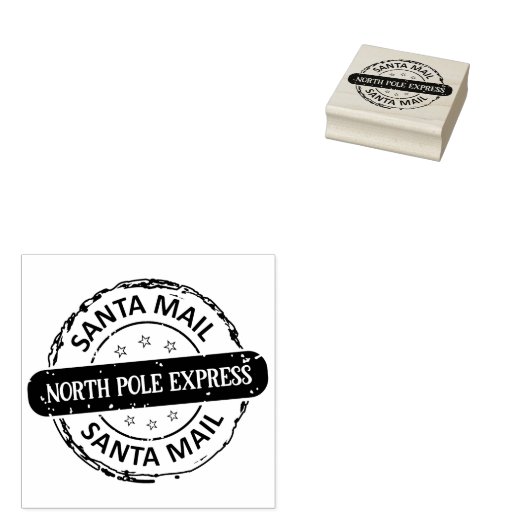 かわいい北極表現サンタメール ラバースタンプ (押印)