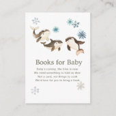 かわいい北極鯨の赤ちゃんシャワーベビー エンクロージャーカード (正面)