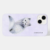 かわいい北欧のキツネの花模様 Case-Mate iPhoneケース (裏面 (横))