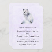 かわいい北欧キツネとフローラデザイン 招待状 (正面/裏面)