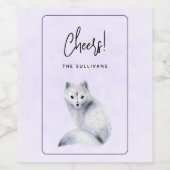 かわいい北欧キツネとフローラマーキングイベント ワインラベル (シングルラベル)