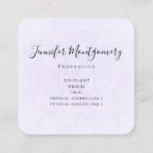 かわいい北欧キツネとフローラマーキング広場 スクエア名刺 (裏面)